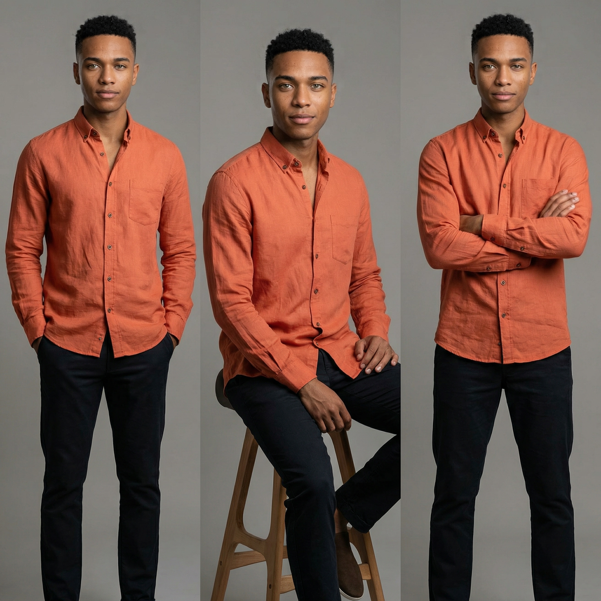 Camisa Manga Larga en Lino Coral | Frescura Premium