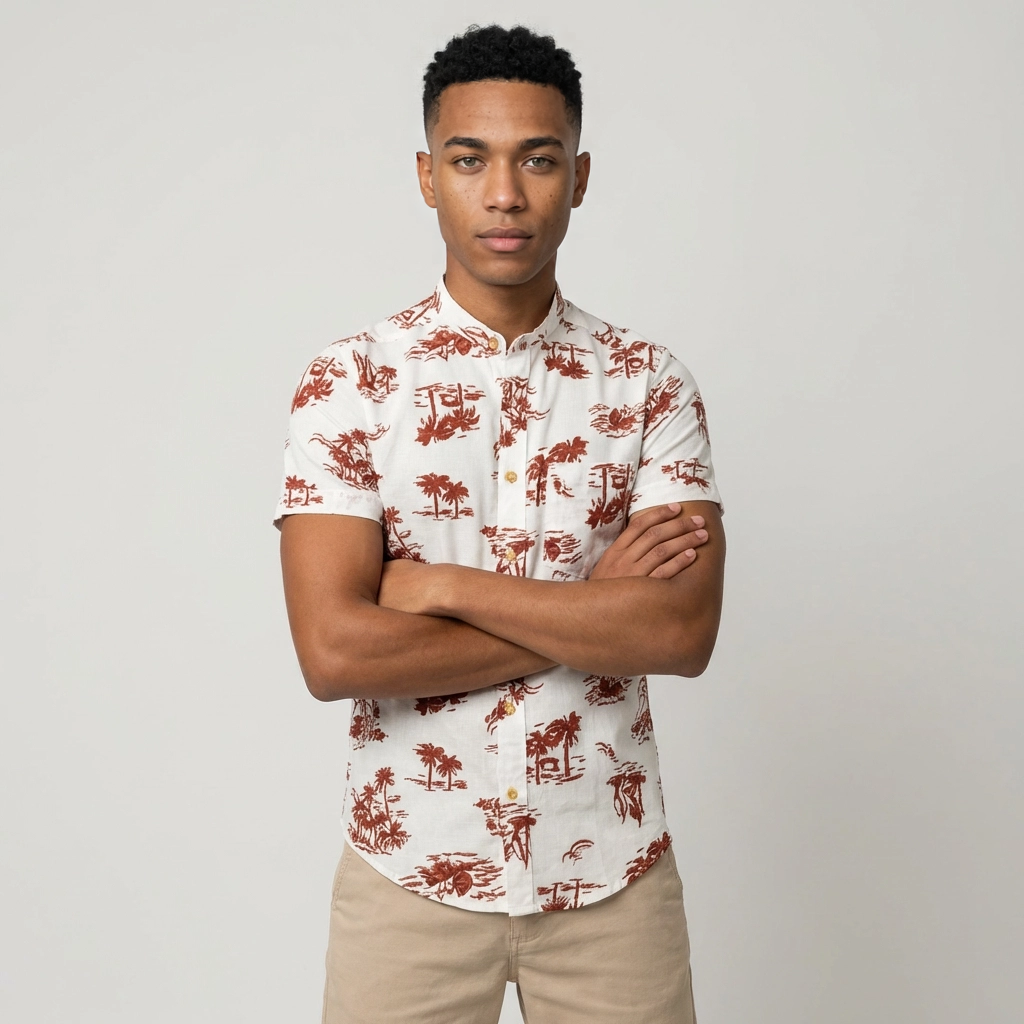 Camisa Lino - Terracota Tropicos de la Costa