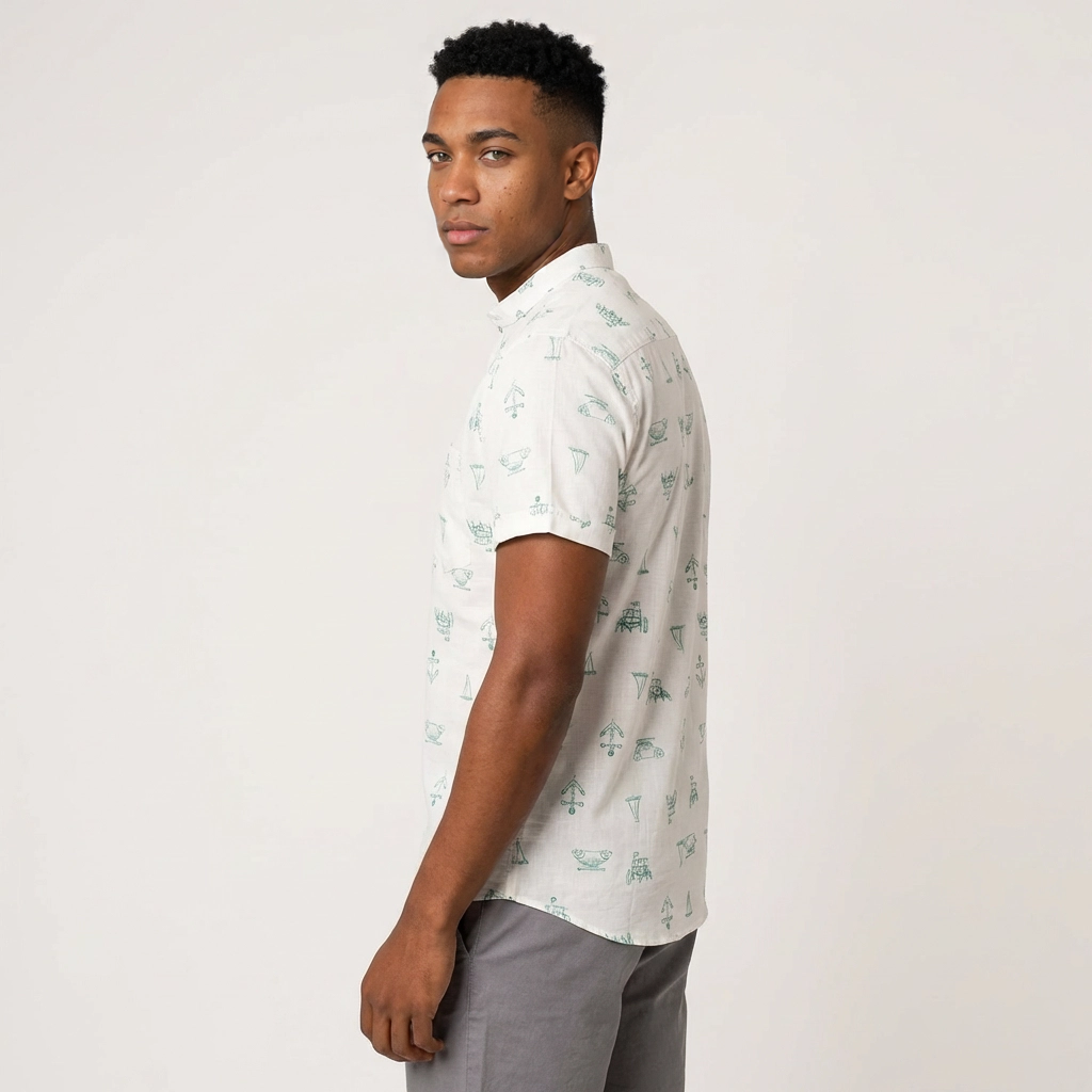 Camisa Lino Verde Menta - Icono de Playa