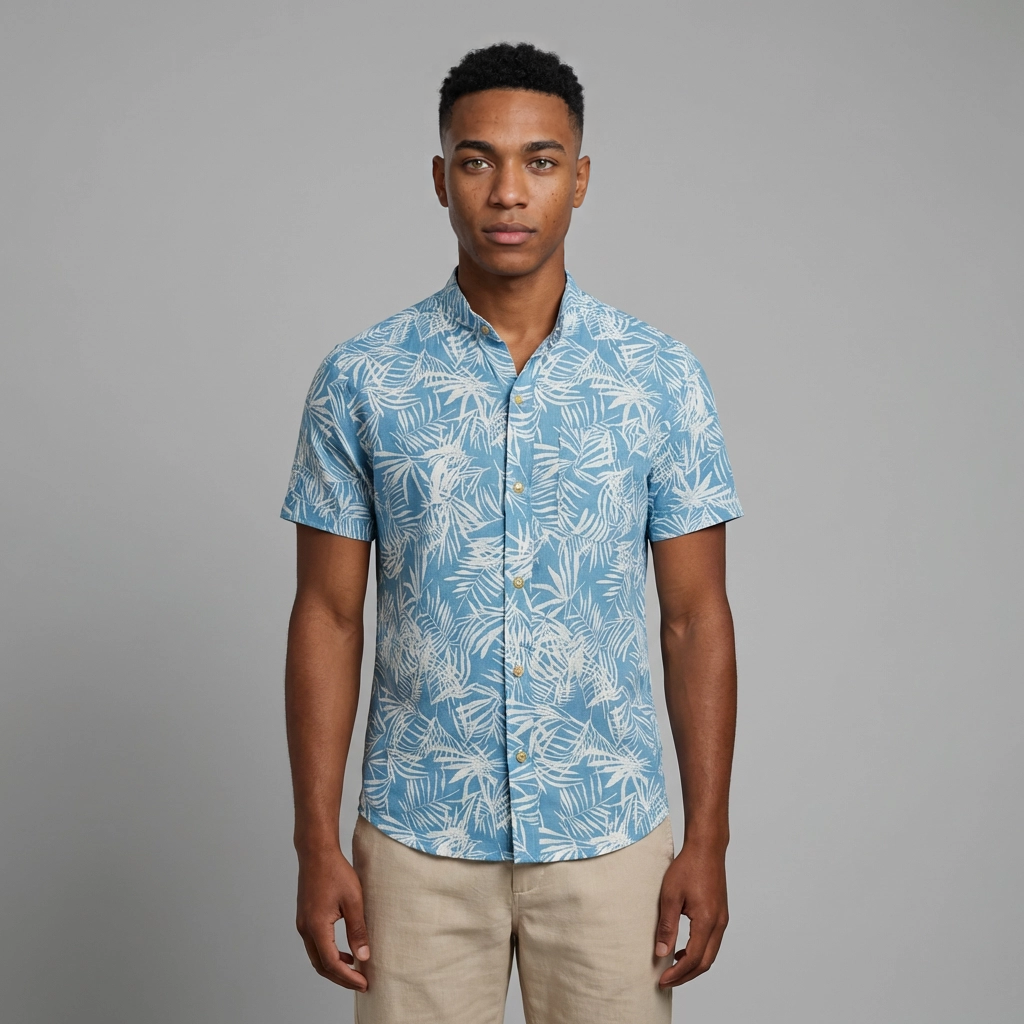 Camisa Lino Azul Cielo - Brisa Tropical
