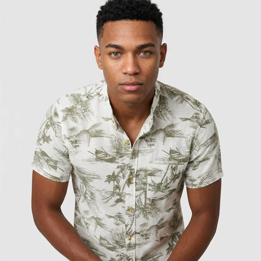Camisa Lino - Oasis Oliva