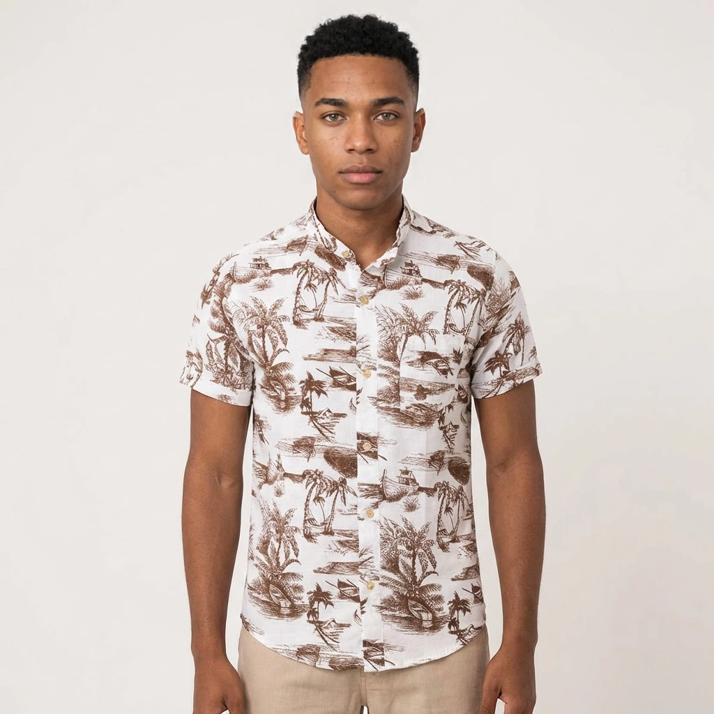 Camisa Lino - Retrato Tropical