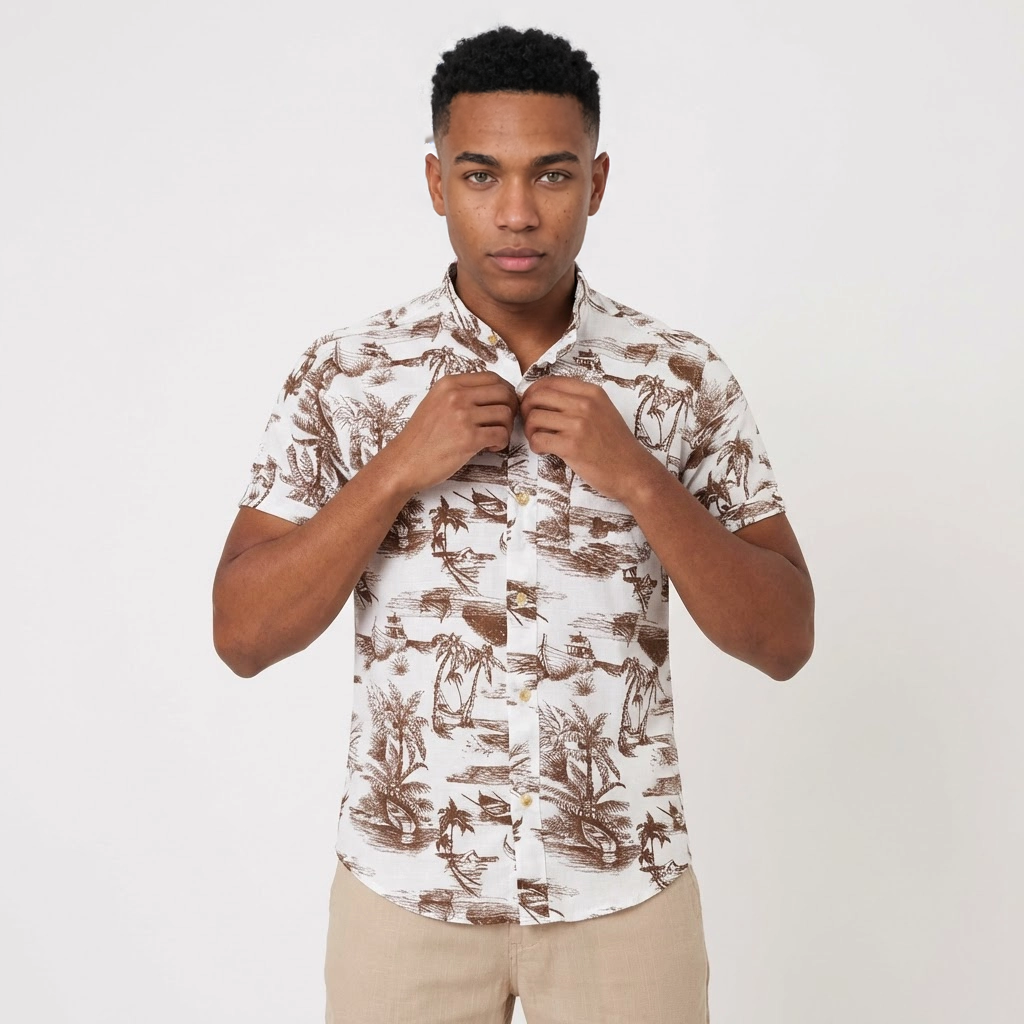 Camisa Lino - Retrato Tropical